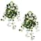 29" UV Resistant Artificial Geranium Hanging Plants, 2ct.